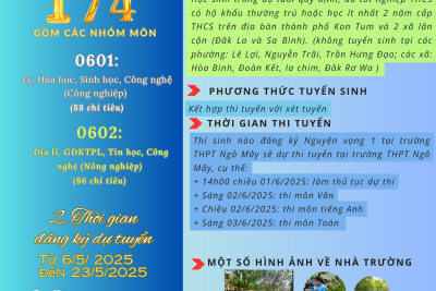 THÔNG BÁO TUYỂN SINH LỚP 10 NĂM HỌC 2025-2026