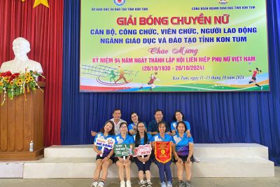 Tham gia giải bóng chuyền nữ cán bộ, công chức, viên chức người lao động 2024-2025. Chào mừng kỷ niệm 94 năm ngày thành lập hội liên hiệp phụ nữ Việt Nam